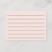 ピンクフローラ赤ちゃんシャワーアドバイスfor Parents エンクロージャーカード (裏面)