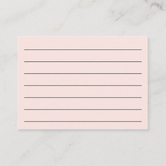 ピンクフローラ赤ちゃんシャワーアドバイスfor Parents エンクロージャーカード (裏面)