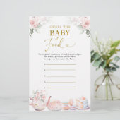 ピンクフローラ赤ちゃんシャワーパーティー推測ベビー食品 (スタンド正面)