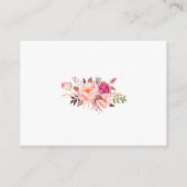 ピンクフローラ赤ちゃんシャワーブックベビーカード エンクロージャーカード (裏面)