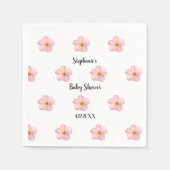 ピンクフローラ赤ちゃんシャワーペチュニアのパターアートンかわいい スタンダードカクテルナプキン (正面)