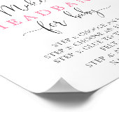 ピンクフローラ赤ちゃんシャワー用ヘッドバンドを作る ポスター (角)