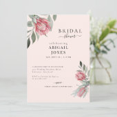 ピンクフローラ赤面ブライダルシャワー 招待状 (スタンド正面)