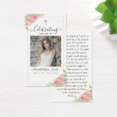 ピンクフローラ追悼式祈りの言葉カード (デスク)