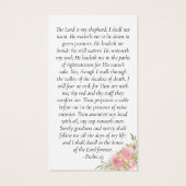 ピンクフローラ追悼式祈りの言葉カード (裏面)