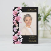 ピンクフローラ追悼式祈りの言葉フォトカード (スタンド正面)
