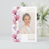 ピンクフローラ追悼式祈りの言葉フォトカード (スタンド正面)