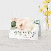 ピンクフローラ送信ハグス勇気付けられる悔やみや弔慰 カード (黄色い花)