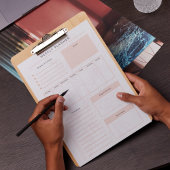 ピンクフローラ週間メモ帳 ノートパッド