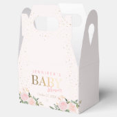 ピンクフローラ金ゴールドガールベビーシャワー フェイバーボックス (オープン)