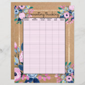 ピンクフローラ金ゴールドクラフト紙事業在庫 (正面/裏面)