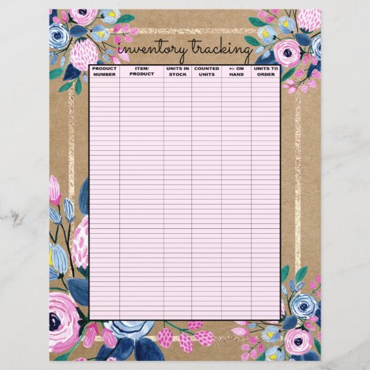 ピンクフローラ金ゴールドクラフト紙事業在庫 (正面)