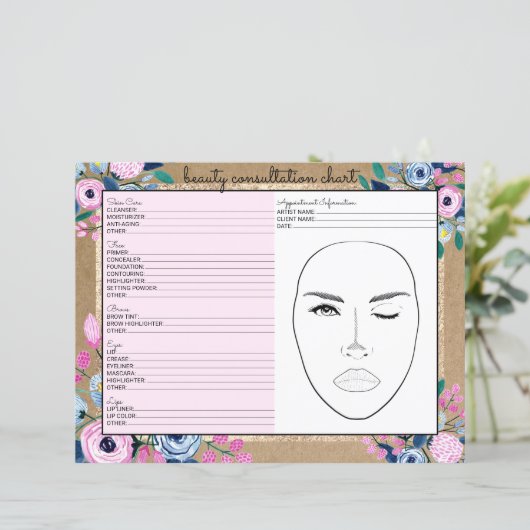 ピンクフローラ金ゴールドクラフト紙美しい相談 (スタンド正面)