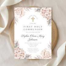 ピンクフローラ金ゴールドクロス宗教第1聖餐式