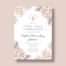 ピンクフローラ金ゴールドクロス宗教第1聖餐式