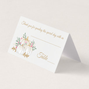 ピンクフローラ金ゴールドグリッターカボチャ秋の結婚式