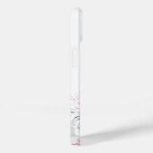 ピンクフローラ銀葉の白エレガント名 Case-Mate iPhoneケース (裏面 / 右)