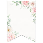 ピンクフローラ開花アジサイ誕生日 バンティングフラッグ (第1の旗)