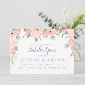 ピンクフローラ開花誕生日パーティー 招待状 (スタンド正面)