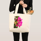 ピンクフローラ開花 ラージトートバッグ (正面(商品))