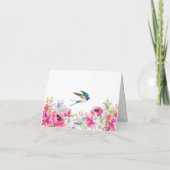 ピンクフローラ開花 芸術的 カード (裏面)