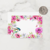ピンクフローラ開花 芸術的 ノートカード (正面/裏面インサイチュ)