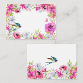 ピンクフローラ開花 芸術的 ノートカード