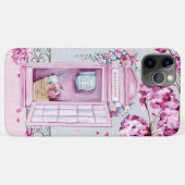 ピンクフローラ電話ブーパーソナライズされたス Case-Mate iPhoneケース (裏面(横))
