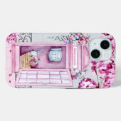 ピンクフローラ電話ブーパーソナライズされたス Case-Mate iPhoneケース (裏面 (横))