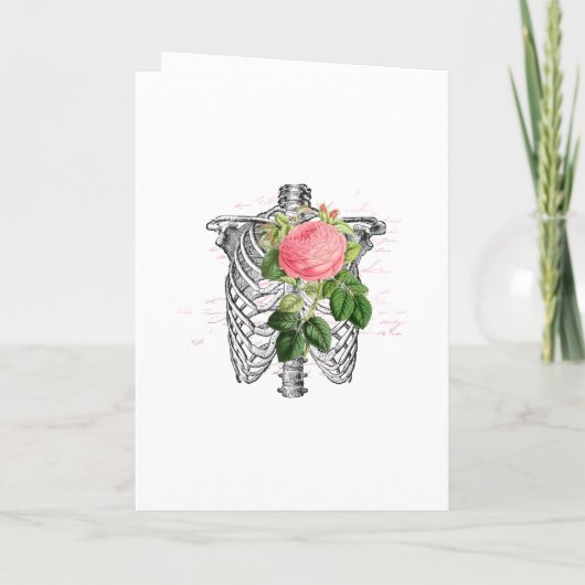 ピンクフローラ骨格ゴシック結婚式 プログラム (裏面)