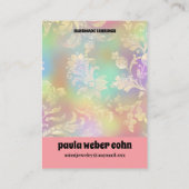 ピンクフローラ高級イヤリングディスプレイビジネスカード 名刺 (裏面)