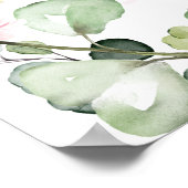 ピンクフローラ鹿誕生日歓迎ポスター ポスター (角)