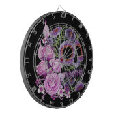 ピンクフローラ黒糖スカルの日の死 ダーツボード (正面左)