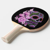 ピンクフローラ黒糖スカルの日の死 卓球ラケット (正面アングル)