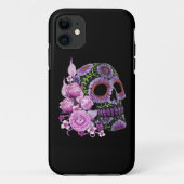 ピンクフローラ黒糖スカルの日の死 Case-Mate iPhoneケース (裏面)