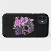 ピンクフローラ黒糖スカルの日の死 Case-Mate iPhoneケース (裏面(横))