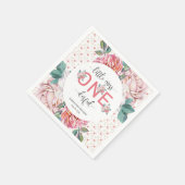 ピンクフローラ1歳 スタンダードカクテルナプキン (角)