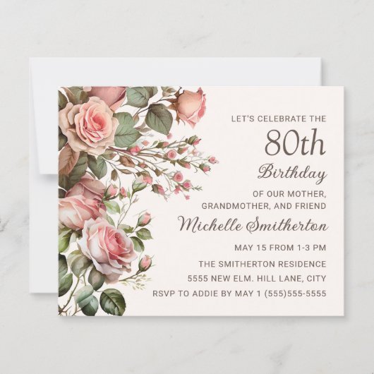 ピンクフローラ100th祖母80誕生日 (正面)