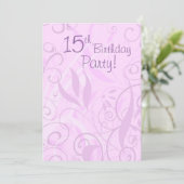 ピンクフローラ15バースデーパーティ招待状 招待状 (スタンド正面)