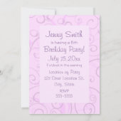 ピンクフローラ15バースデーパーティ招待状 招待状 (裏面)