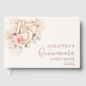 ピンクフローラ15位誕生日キンセアニェラバラ金ゴールド ゲストブック (正面)