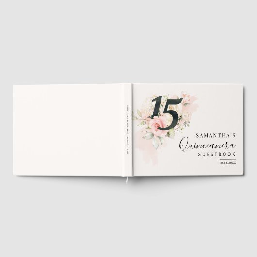 ピンクフローラ15誕生日キンセアニェラ ゲストブック (全面)