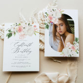 ピンクフローラ18歳の誕生日パーティーの招待状 招待状