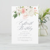 ピンクフローラ18歳の誕生日パーティーの招待状 招待状 (スタンド正面)