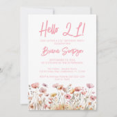 ピンクフローラ21歳の誕生日パーティー 招待状 (正面)