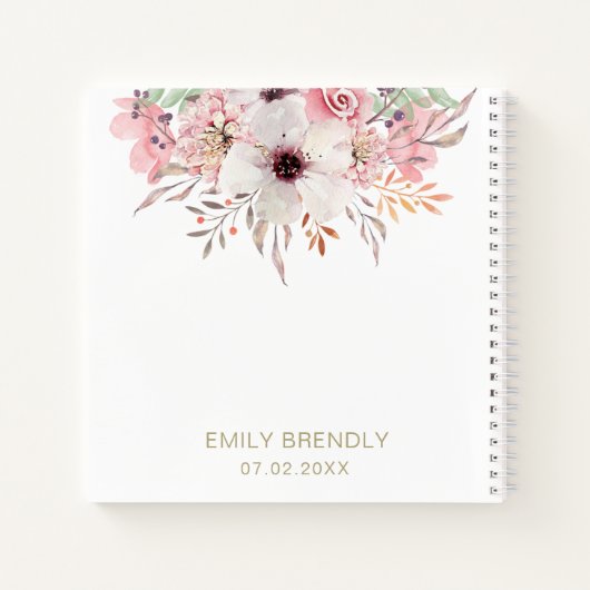 ピンクフローラ21th誕生日パーティーゲストブック ノートブック (裏面)