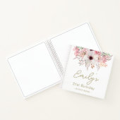 ピンクフローラ21th誕生日パーティーゲストブック ノートブック (内部)