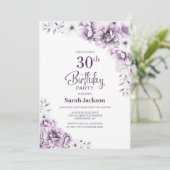 ピンクフローラ30歳の誕生日パーティー 招待状 (スタンド正面)