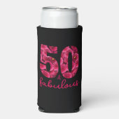 ピンクフローラ50と素晴らしい50th誕生日パーティー スリム缶クーラー (Seltzer正面)