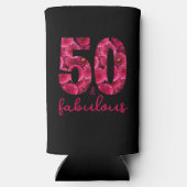 ピンクフローラ50と素晴らしい50th誕生日パーティー スリム缶クーラー (裏面)